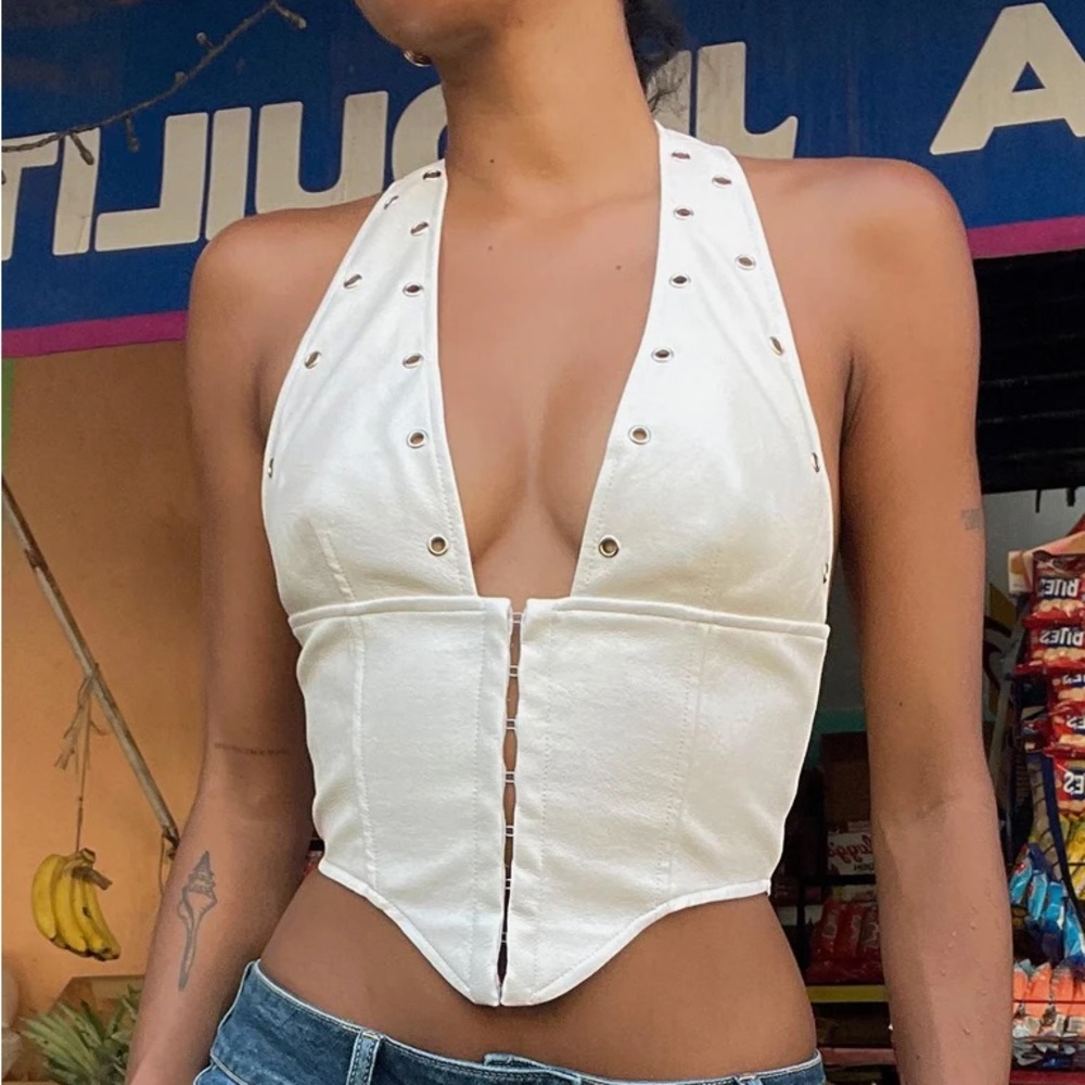 PALLADIA PU JORDY CORSET WHITE